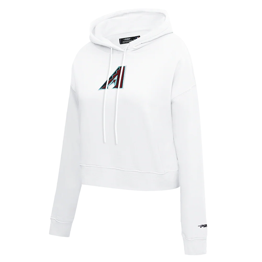 MLB ARIZONA DIAMONDBACKS CLASSIC WOMEN'S CROPPED FLEECE PULLOVER HOODIE