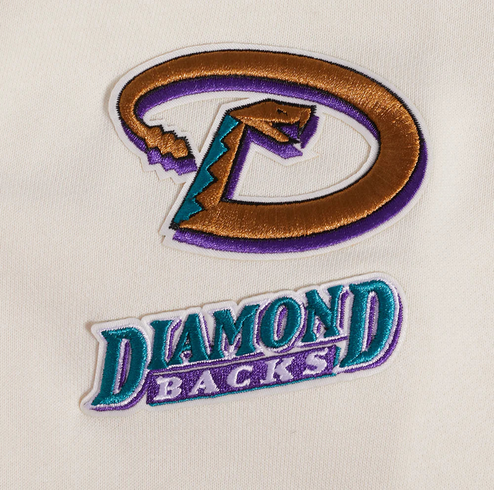 MLB ARIZONA DIAMONDBACKS RETRO CLASSIC WOMEN'S RIB CROPPED PULLOVER HOODIE