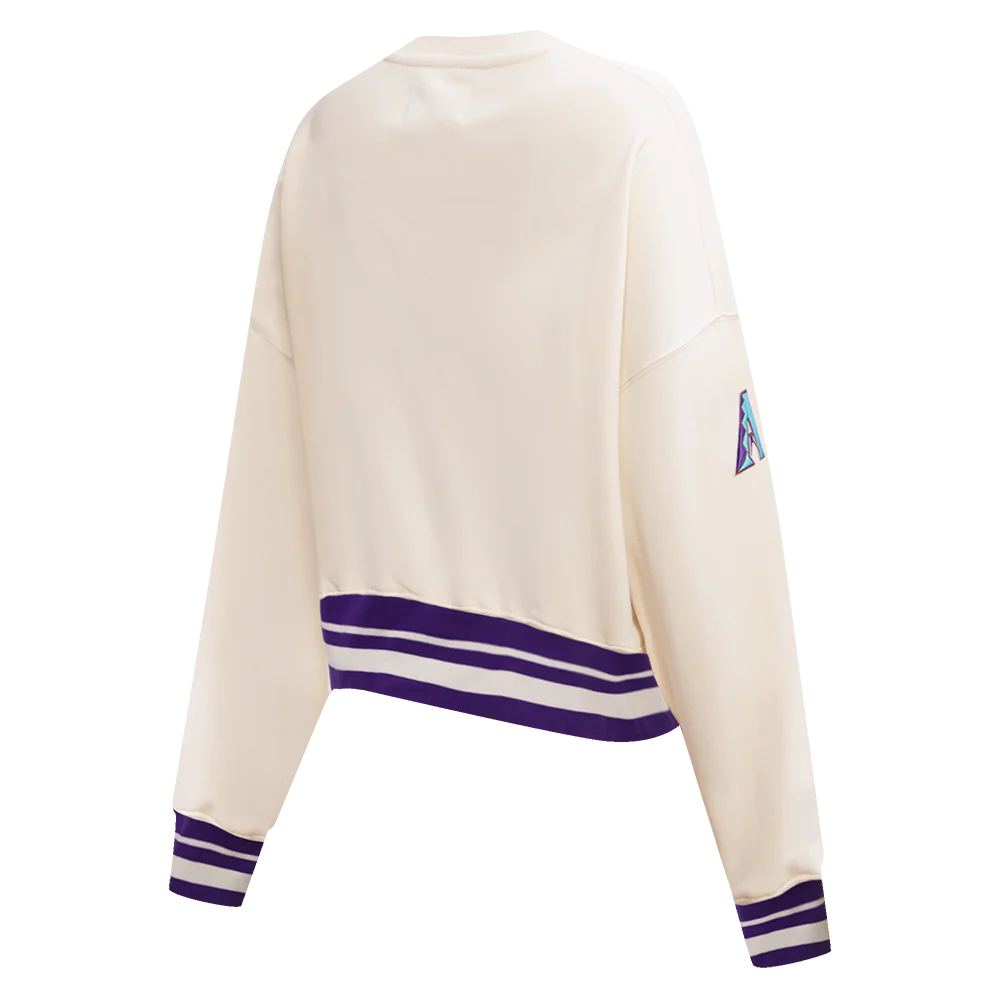 MLB ARIZONA DIAMONDBACKS RETRO CLASSIC WOMEN'S RIB CREWNECK