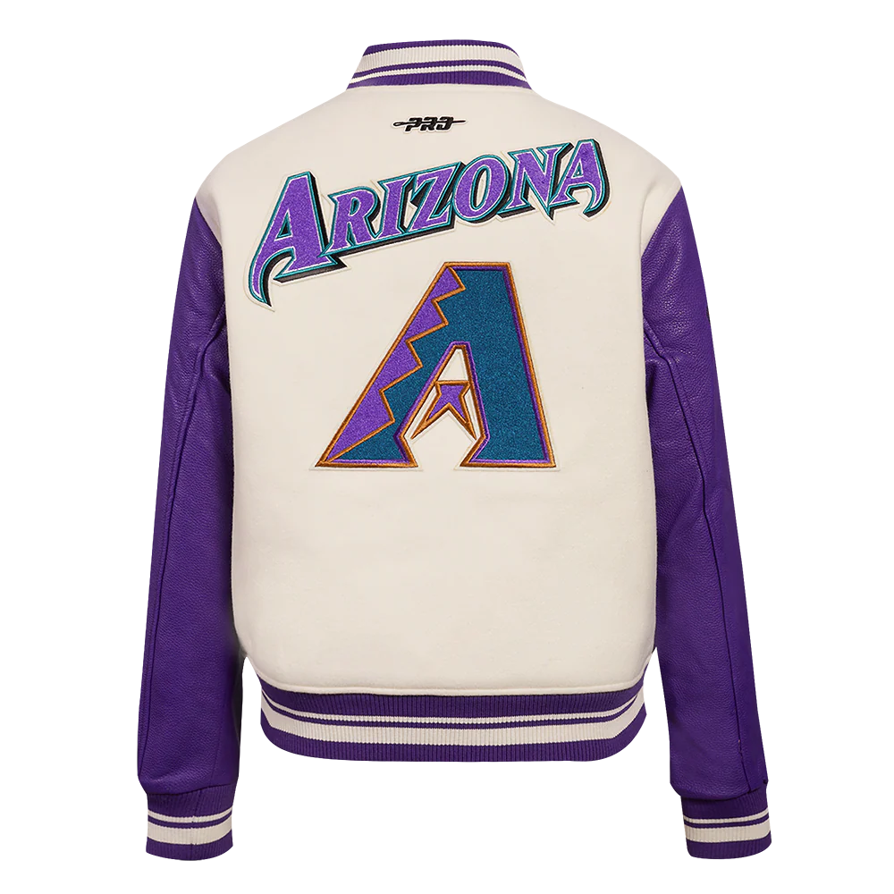 MLB ARIZONA DIAMONDBACKS RETRO CLASSIC WOMEN'S RIB WOOL VARSITY JACKET