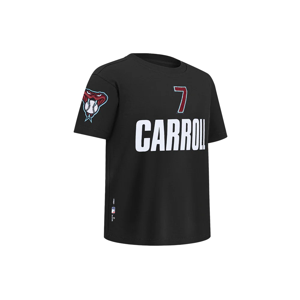 MLB ARIZONA DIAMONDBACKS CORBIN CARROLL #7 CLASSIC PLAYER NAME AND NUMBER LITTLE BOY'S TEE