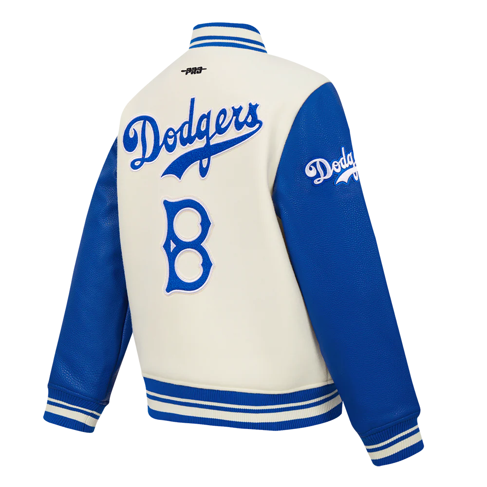 MLB BROOKLYN DODGERS RETRO CLASSIC BIG BOYS RIB WOOL VARSITY JACKET