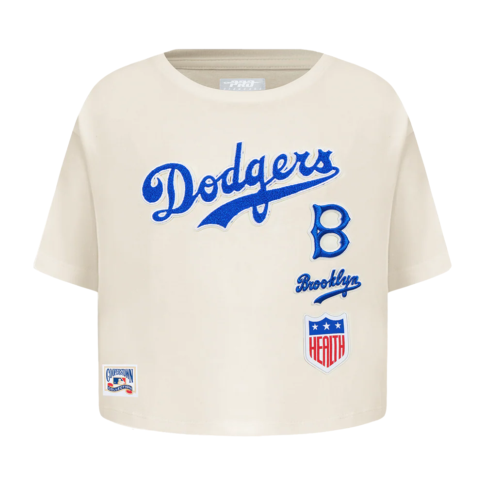 MLB BROOKLYN DODGERS RETRO CLASSIC TODDLER GIRLS SHORT SLEEVE BOXY TOP