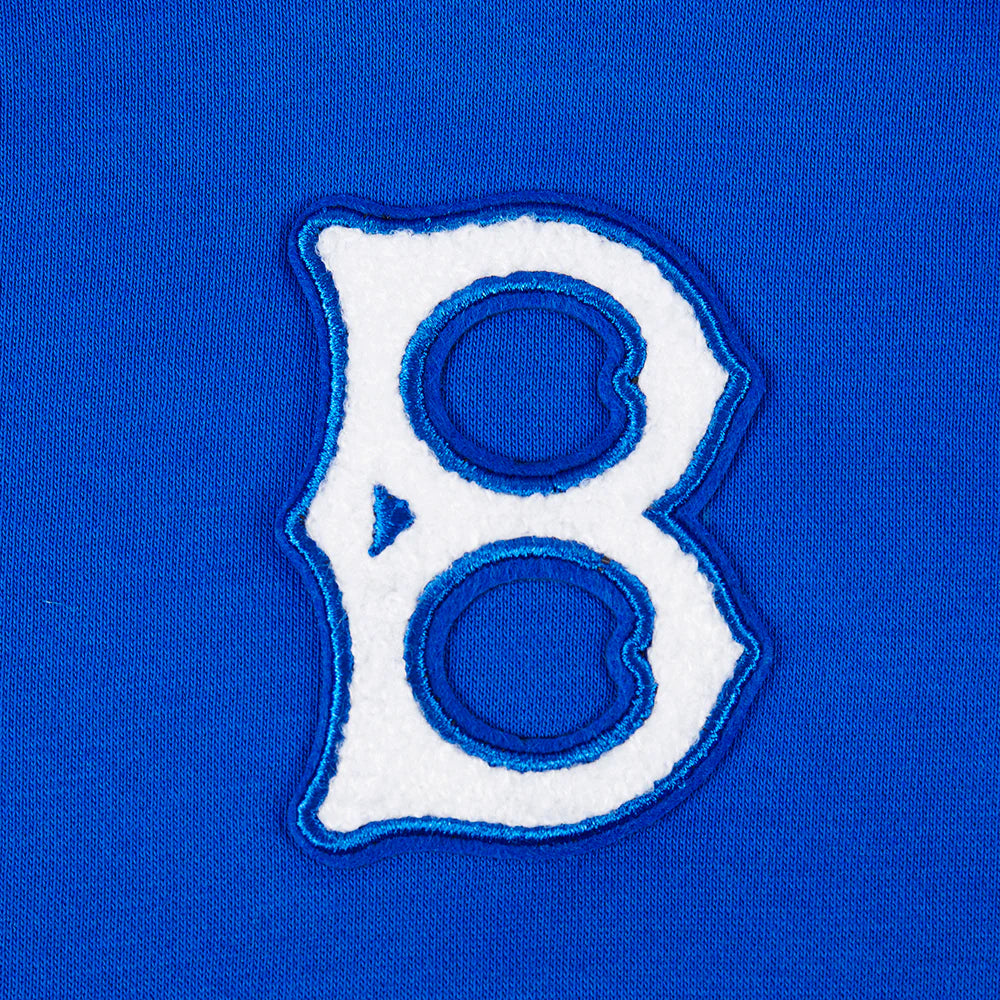 MLB BROOKLYN DODGERS RETRO CLASSIC TODDLER GIRLS RIB FLEECE CREWNECK