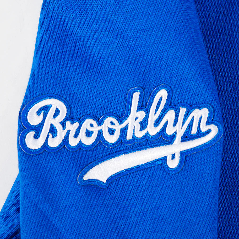 MLB BROOKLYN DODGERS RETRO CLASSIC TODDLER GIRLS RIB FLEECE PO HOODIE