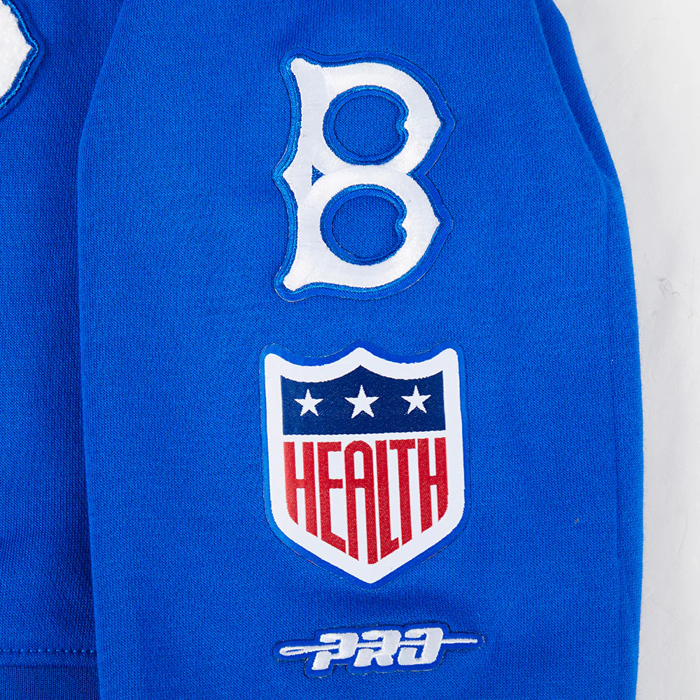 MLB BROOKLYN DODGERS RETRO CLASSIC TODDLER GIRLS RIB FLEECE PO HOODIE