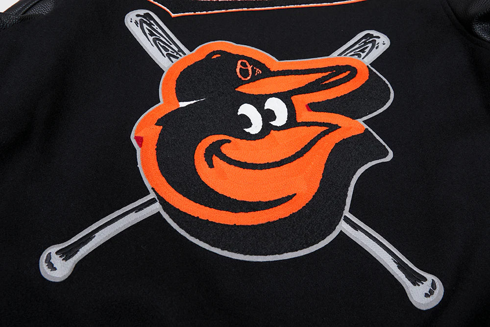 MLB BALTIMORE ORIOLES MASHUP MEN'S RIB WOOL VARSITY JACKET