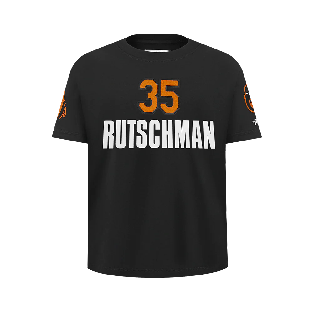 MLB BALTIMORE ORIOLES ADLEY RUTSCHMAN #35 CLASSIC PLAYER NAME AND NUMBER BIG BOY'S TEE