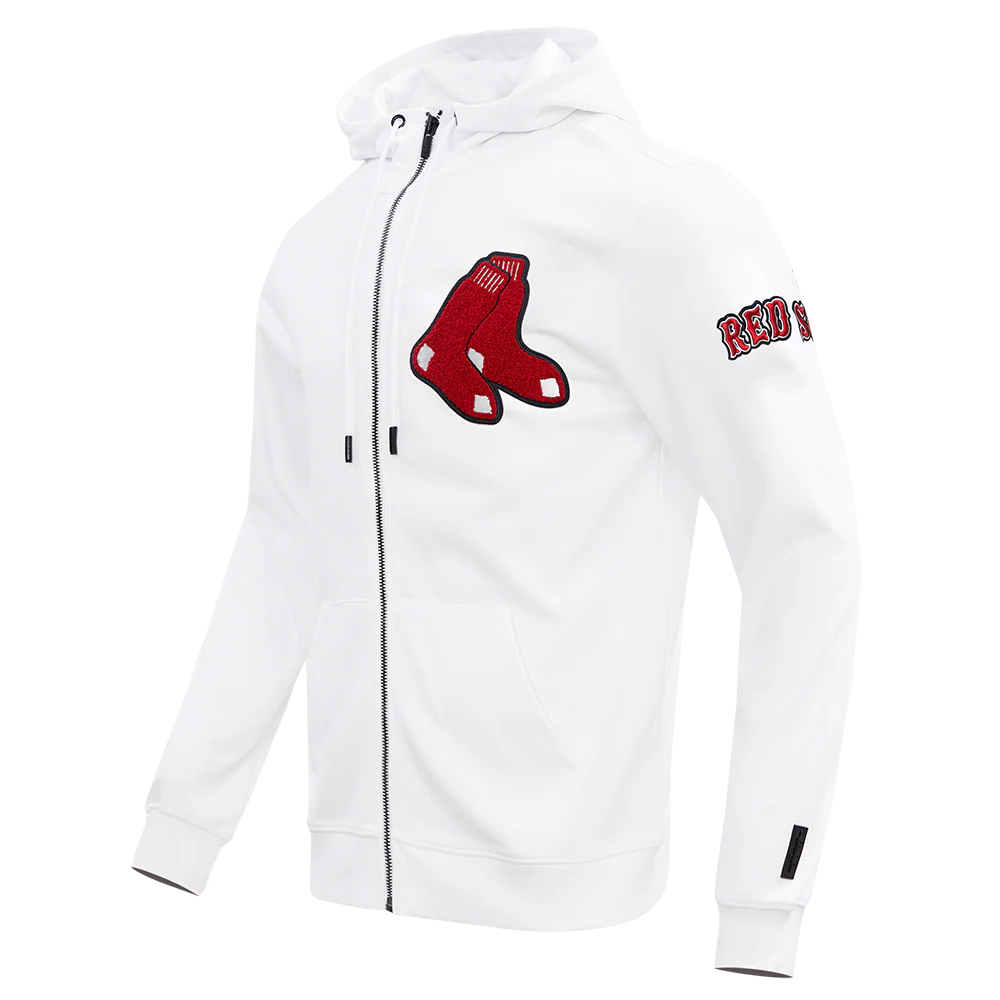 MLB BOSTON RED SOX CLASSIC CHENILLE MEN'S FULL ZIP PULLOVER HOODIE
