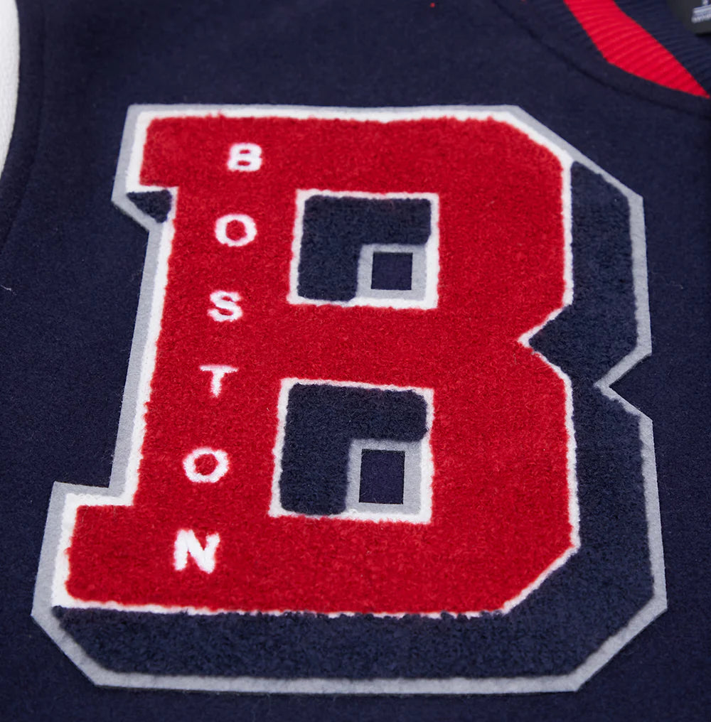 MLB BOSTON RED SOX MASHUP MEN'S RIB WOOL VARSITY JACKET