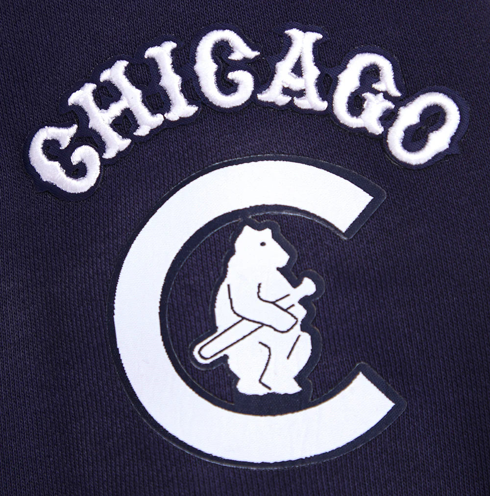 MLB CHICAGO CUBS RETRO CLASSIC WOMEN'S CROPPED PULLOVER HOODIE