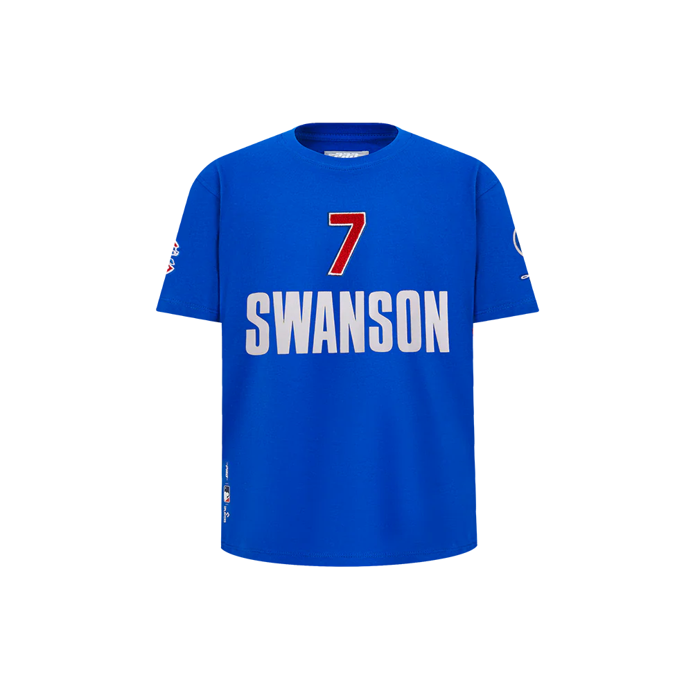 MLB CHICAGO CUBS DANSBY SWANSON #7 CLASSIC PLAYER NAME AND NUMBER LITTLE BOY'S TEE