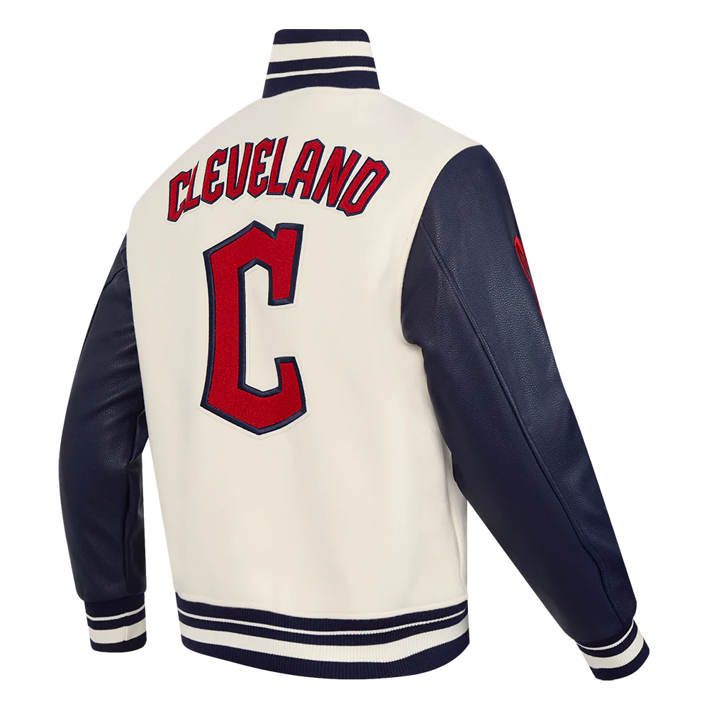 MLB CLEVELAND GUARDIANS RETRO CLASSIC MEN'S RIB WOOL VARSITY JACKET