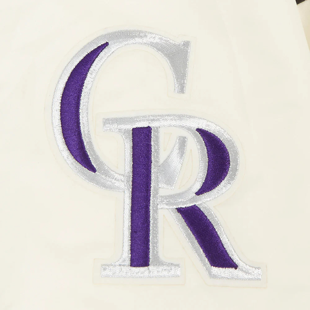 MLB COLORADO ROCKIES RETRO CLASSIC MEN'S RIB SATIN JACKET