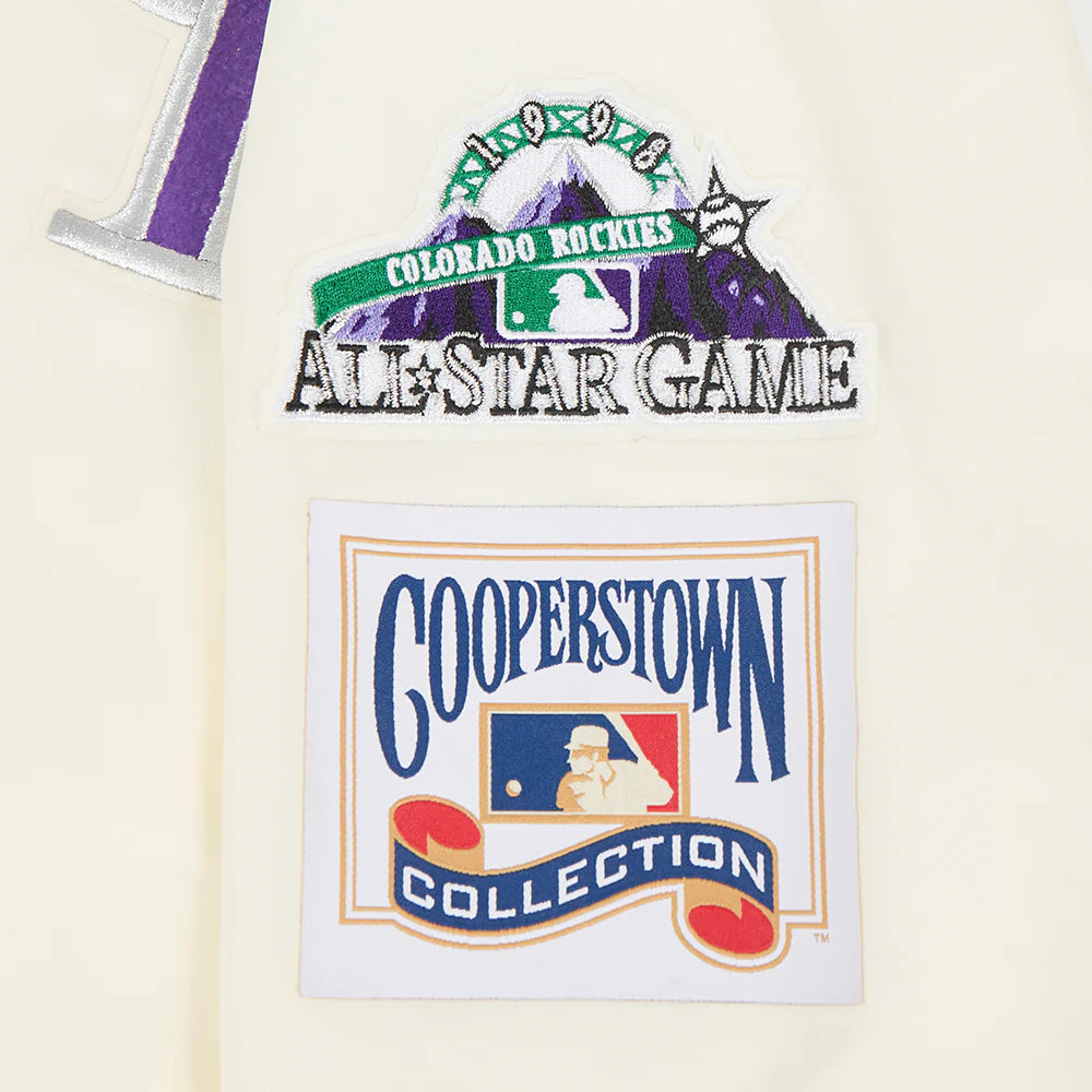 MLB COLORADO ROCKIES RETRO CLASSIC MEN'S RIB SATIN JACKET