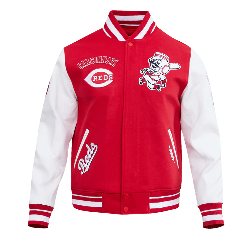 MLB CINCINNATI REDS RETRO CLASSIC MEN'S RIB WOOL VARSITY JACKET
