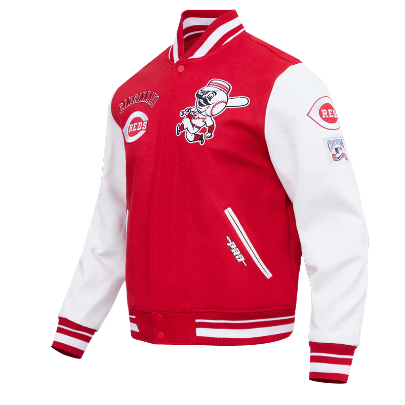 MLB CINCINNATI REDS RETRO CLASSIC MEN'S RIB WOOL VARSITY JACKET