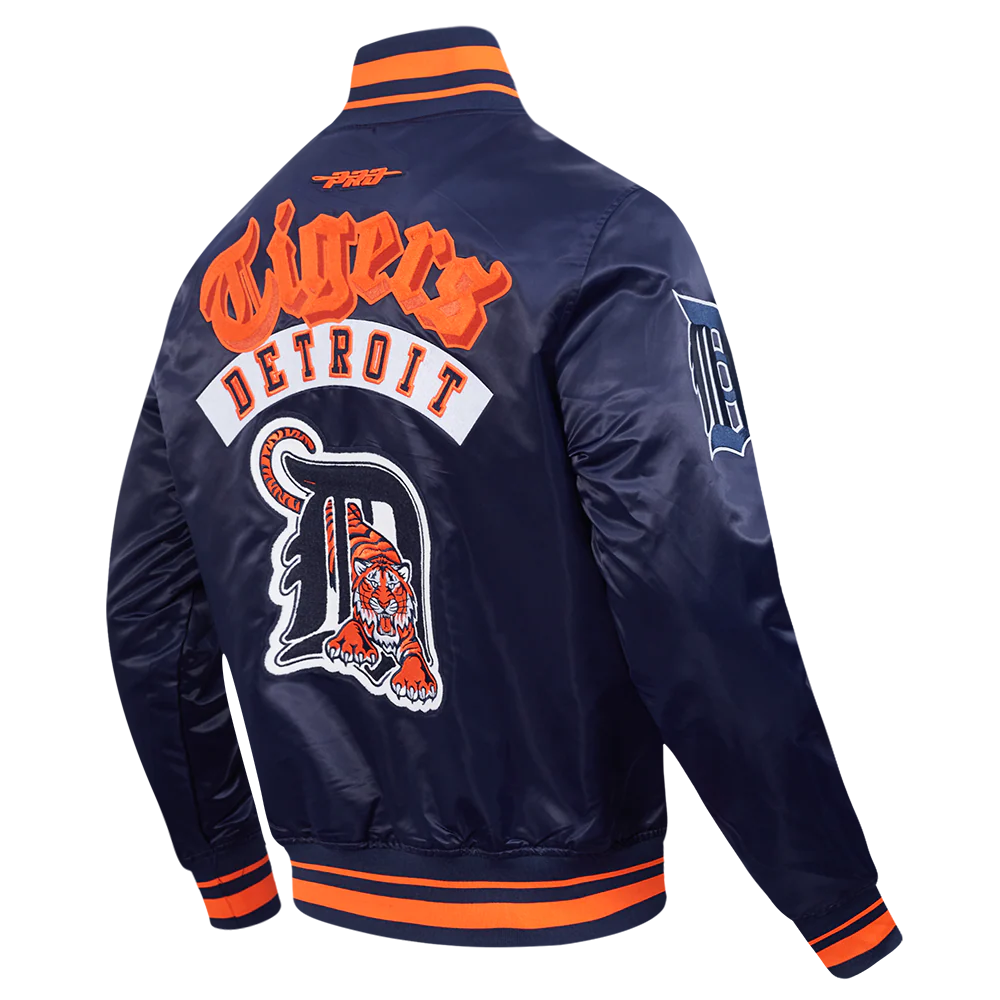 MLB DETROIT TIGERS BEST OF MEN'S RIB SATIN JACKET