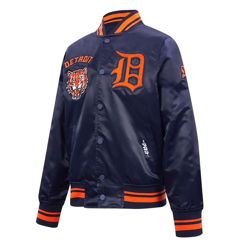 MLB DETROIT TIGERS RETRO CLASSIC BIG BOYS RIB SATIN JACKET