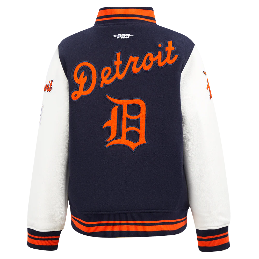 MLB DETROIT TIGERS RETRO CLASSIC BIG BOYS RIB WOOL VARSITY JACKET