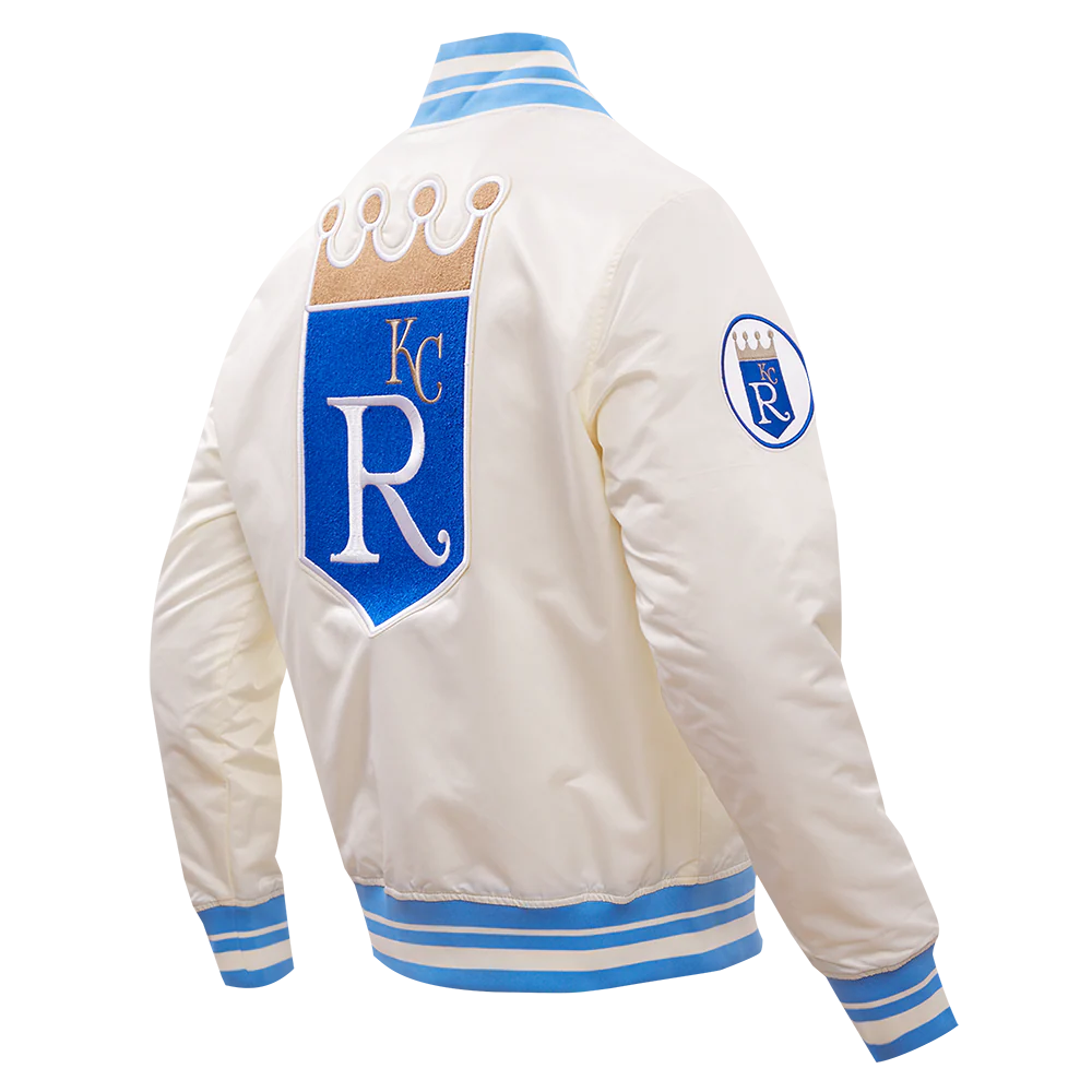 MLB KANSAS CITY ROYALS RETRO CLASSIC MEN'S RIB SATIN JACKET