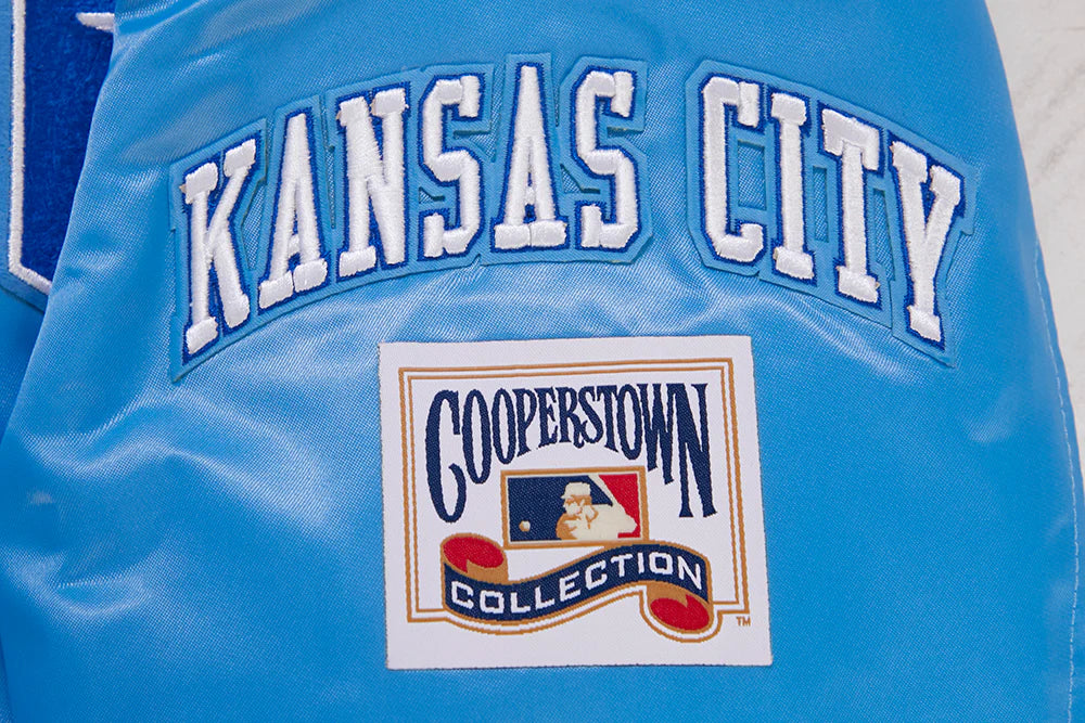 MLB KANSAS CITY ROYALS RETRO CLASSIC WOMEN'S RIB SATIN JACKET