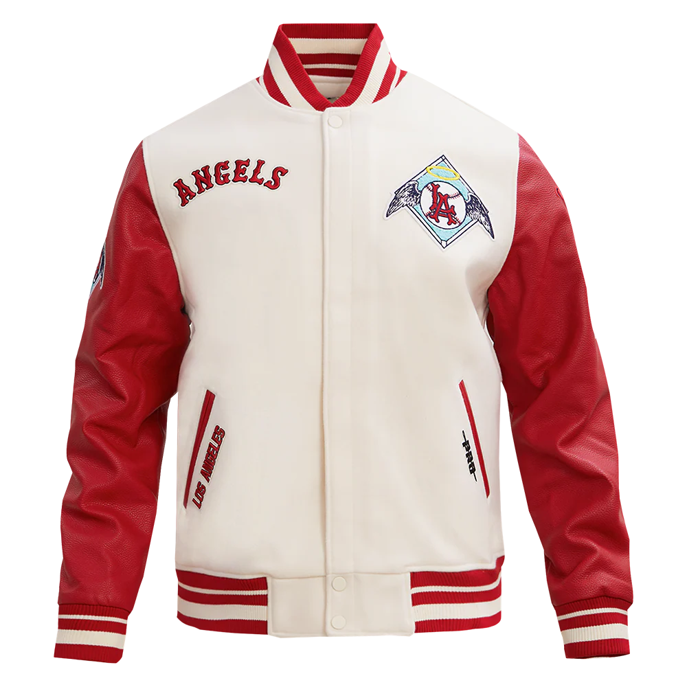 MLB LOS ANGELES ANGELS RETRO CLASSIC MEN'S RIB WOOL VARSITY JACKET