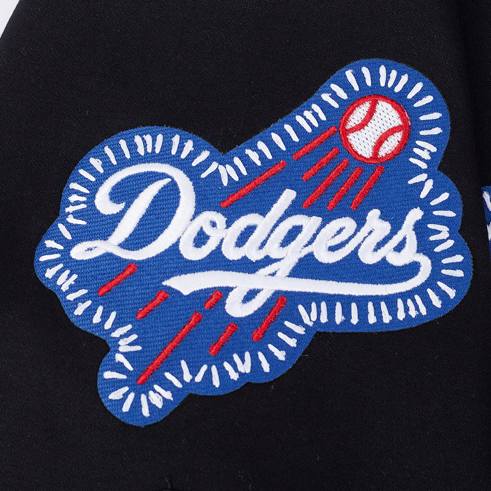 MLB LOS ANGELES DODGERS DIY PICK STITCH MEN'S DOUBLE KNIT SHORT SLEEVE JACKET