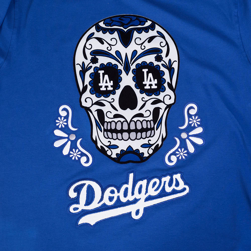 MLB LOS ANGELES DODGERS SUGAR SKULL MEN'S SINGLE JERSEY STRIPED TOP