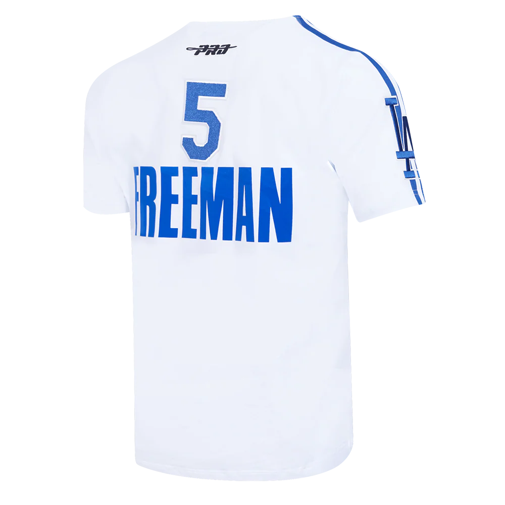 MLB LOS ANGELES DODGERS FREDDIE FREEMAN #5 CLASSIC MEN'S SINGLE JERSEY STRIPED TOP