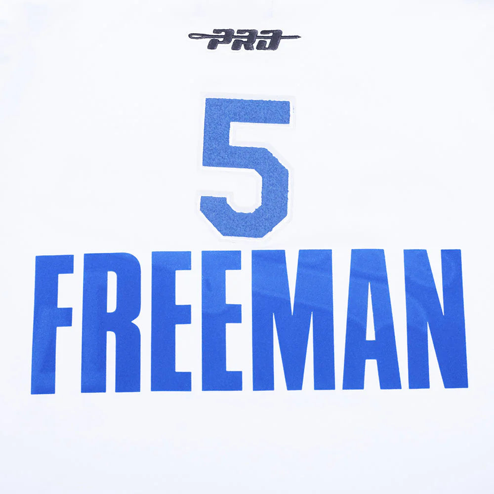 MLB LOS ANGELES DODGERS FREDDIE FREEMAN #5 CLASSIC MEN'S SINGLE JERSEY STRIPED TOP