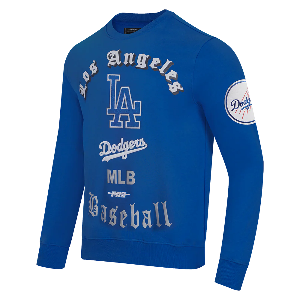 MLB LOS ANGELES DODGERS OLD ENGLISH MEN'S CREWNECK