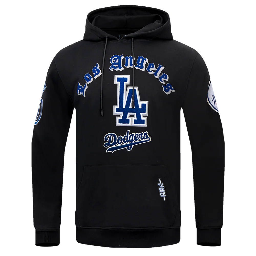 MLB LOS ANGELES DODGERS OLD ENGLISH MEN'S PULLOVER HOODIE
