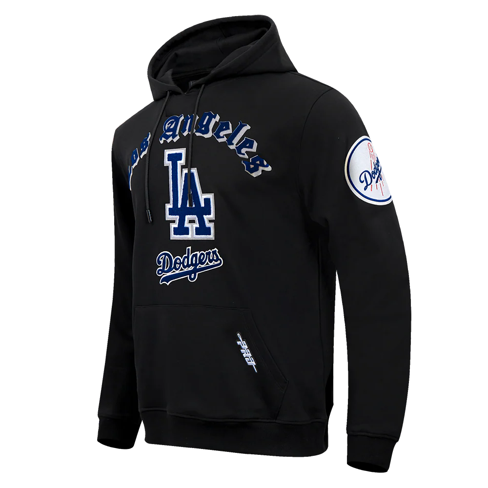 MLB LOS ANGELES DODGERS OLD ENGLISH MEN'S PULLOVER HOODIE