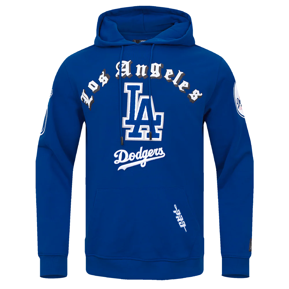 MLB LOS ANGELES DODGERS OLD ENGLISH MEN'S PULLOVER HOODIE