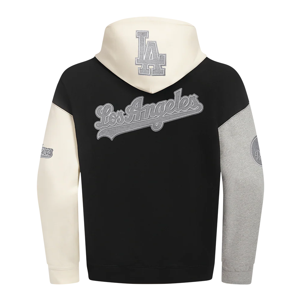 MLB LOS ANGELES DODGERS REVERSE FRENCH TERRY MEN'S COLORBLOCK FLEECE PULLOVER HOODIE