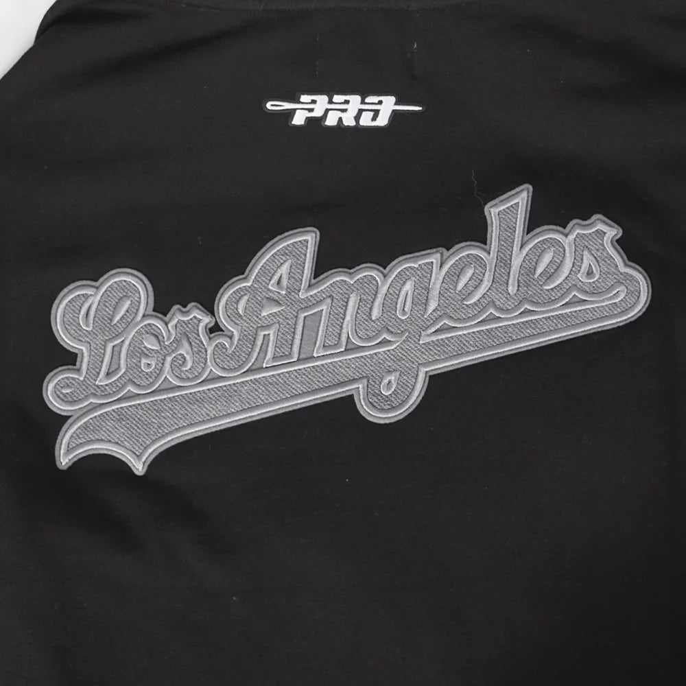 MLB LOS ANGELES DODGERS REVERSE FRENCH TERRY MEN'S COLORBLOCK FLEECE PULLOVER HOODIE