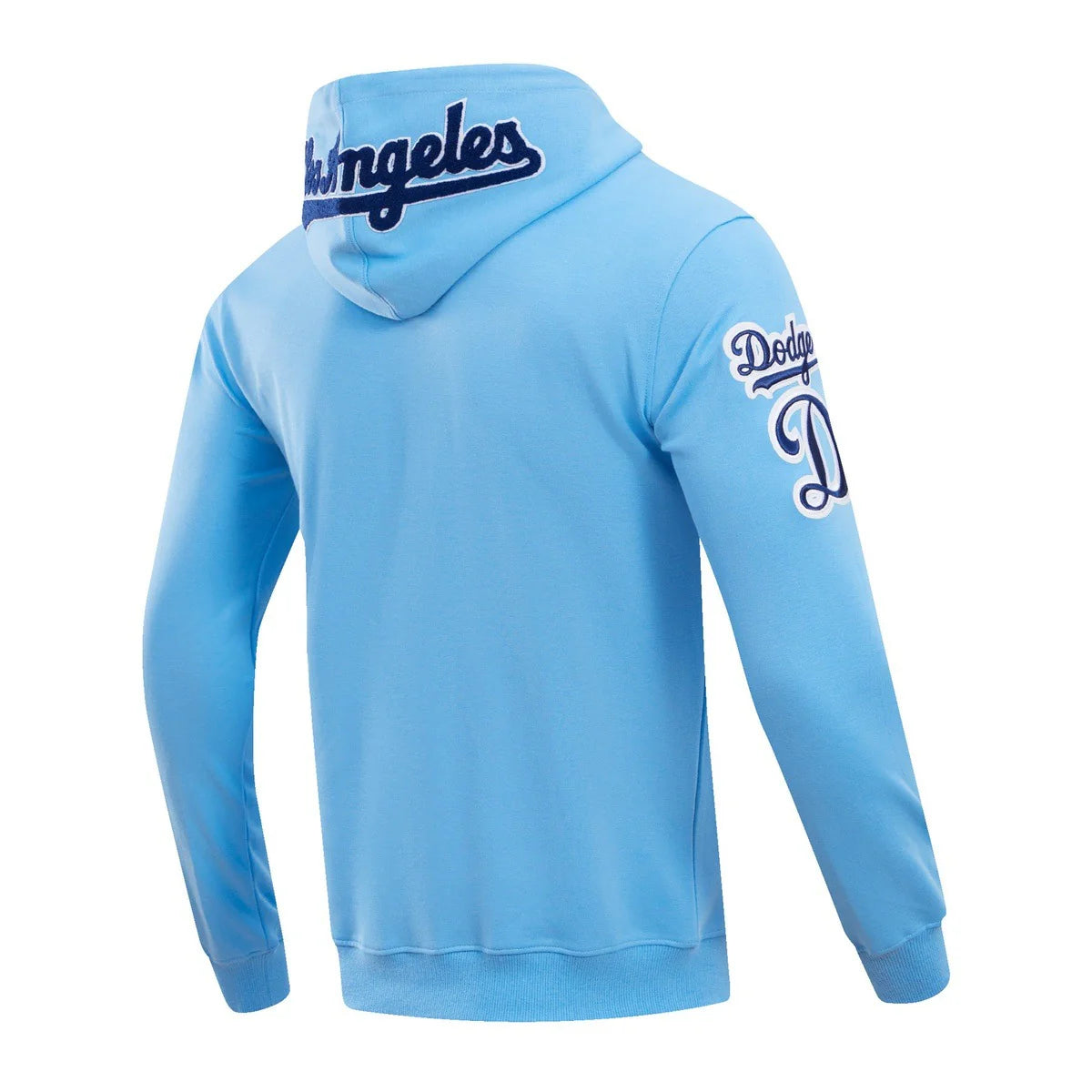 MLB LOS ANGELES DODGERS CLASSIC CHENILLE MEN'S FULL ZIP PULLOVER HOODIE