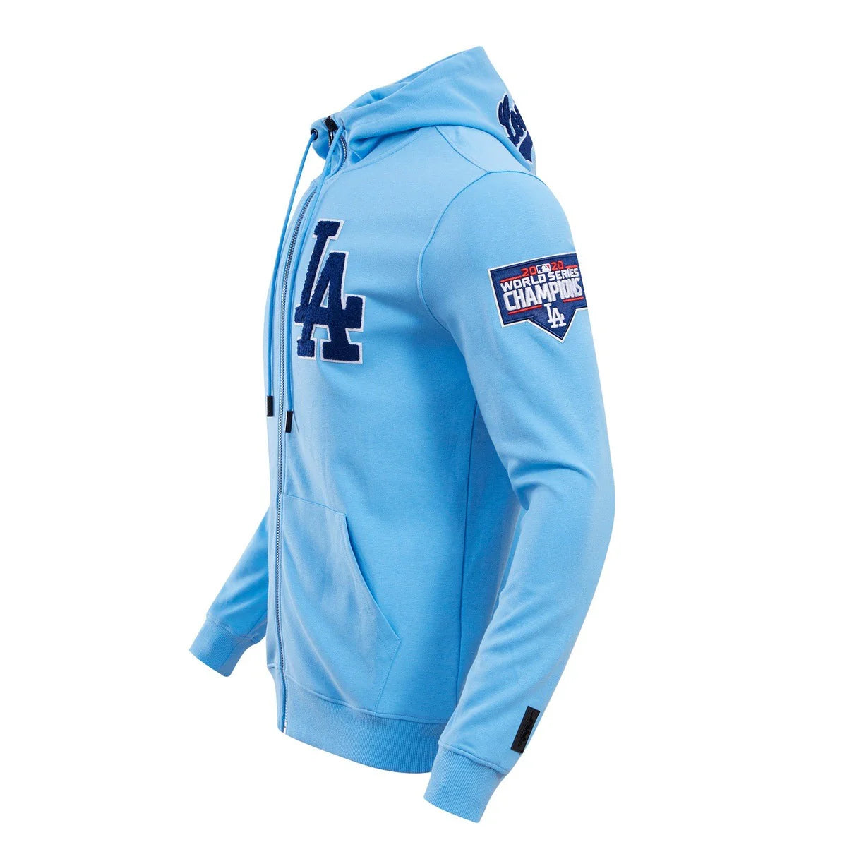 MLB LOS ANGELES DODGERS CLASSIC CHENILLE MEN'S FULL ZIP PULLOVER HOODIE