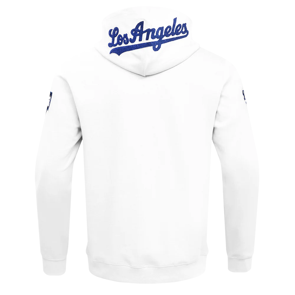 MLB LOS ANGELES DODGERS CLASSIC CHENILLE MEN'S FULL ZIP PULLOVER HOODIE