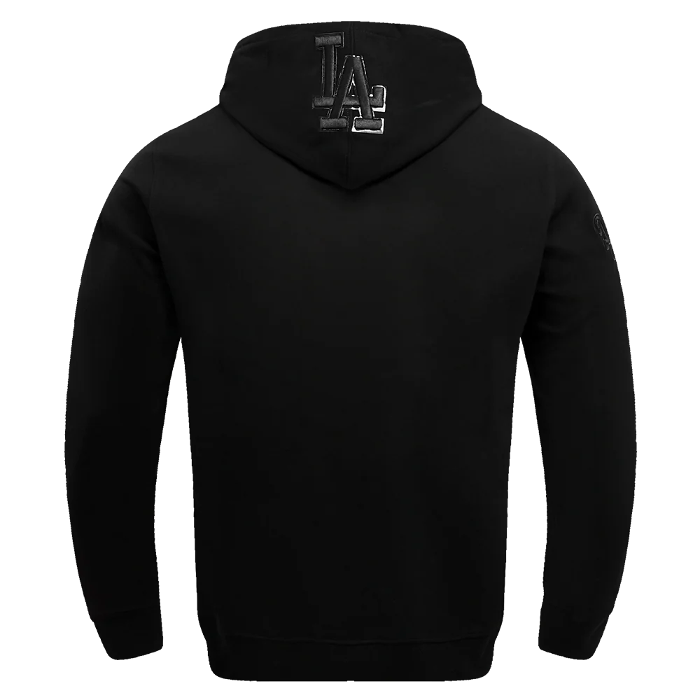 MLB LOS ANGELES DODGERS TRIPLE BLACK LOGO MEN'S PULLOVER HOODIE