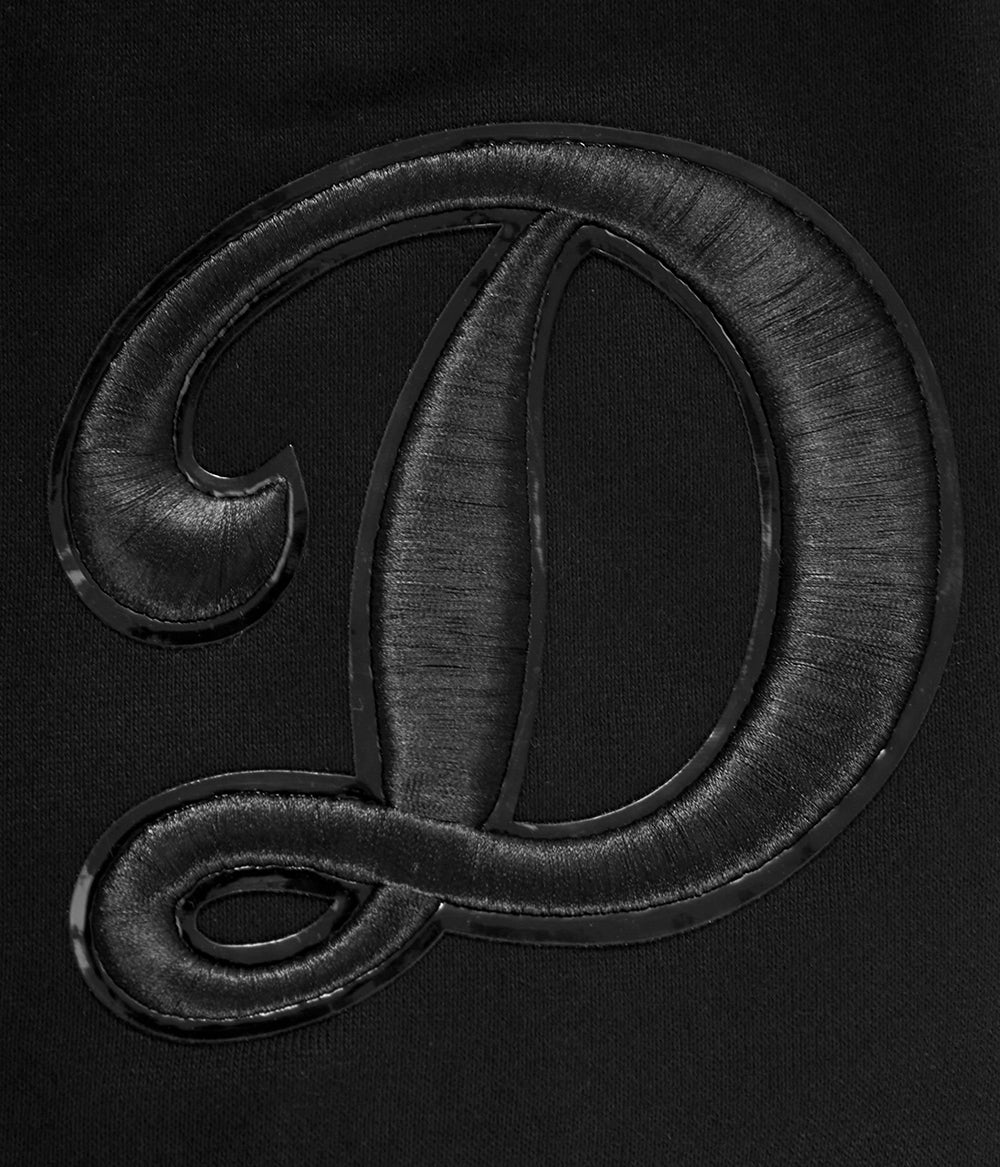 MLB LOS ANGELES DODGERS TRIPLE BLACK LOGO MEN'S PULLOVER HOODIE