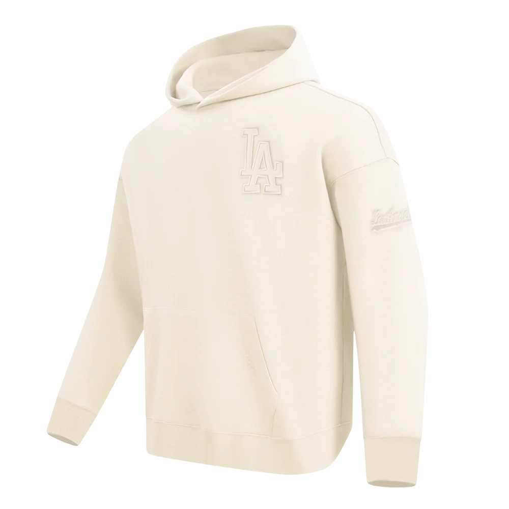 MLB LOS ANGELES DODGERS NEUTRAL DROP SHOULDER FLEECE PULLOVER HOODIE