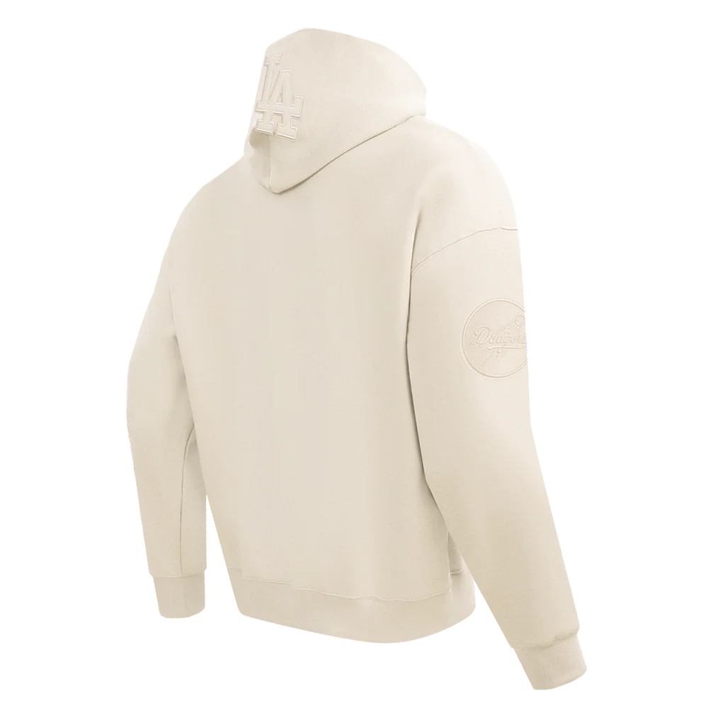 MLB LOS ANGELES DODGERS NEUTRAL DROP SHOULDER FLEECE PULLOVER HOODIE