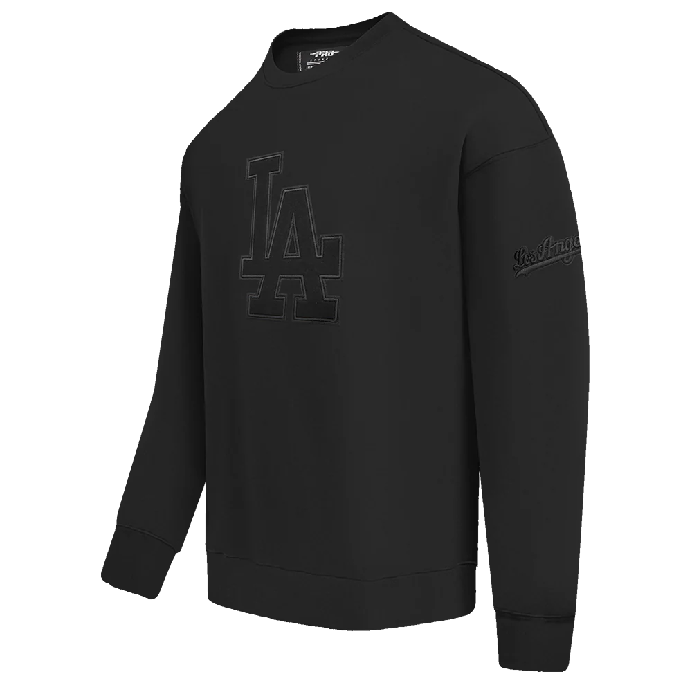 MLB LOS ANGELES DODGERS NEUTRAL DROP SHOULDER FLEECE CREWNECK