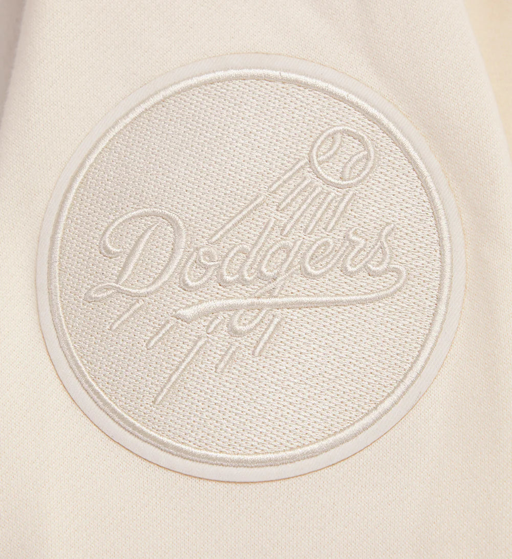 MLB LOS ANGELES DODGERS NEUTRAL DROP SHOULDER FLEECE CREWNECK