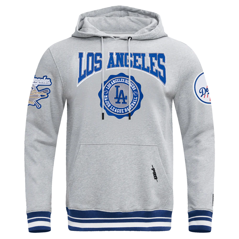 MLB LOS ANGELES DODGERS CREST EMBLEM RIB FLC PO HOODIE