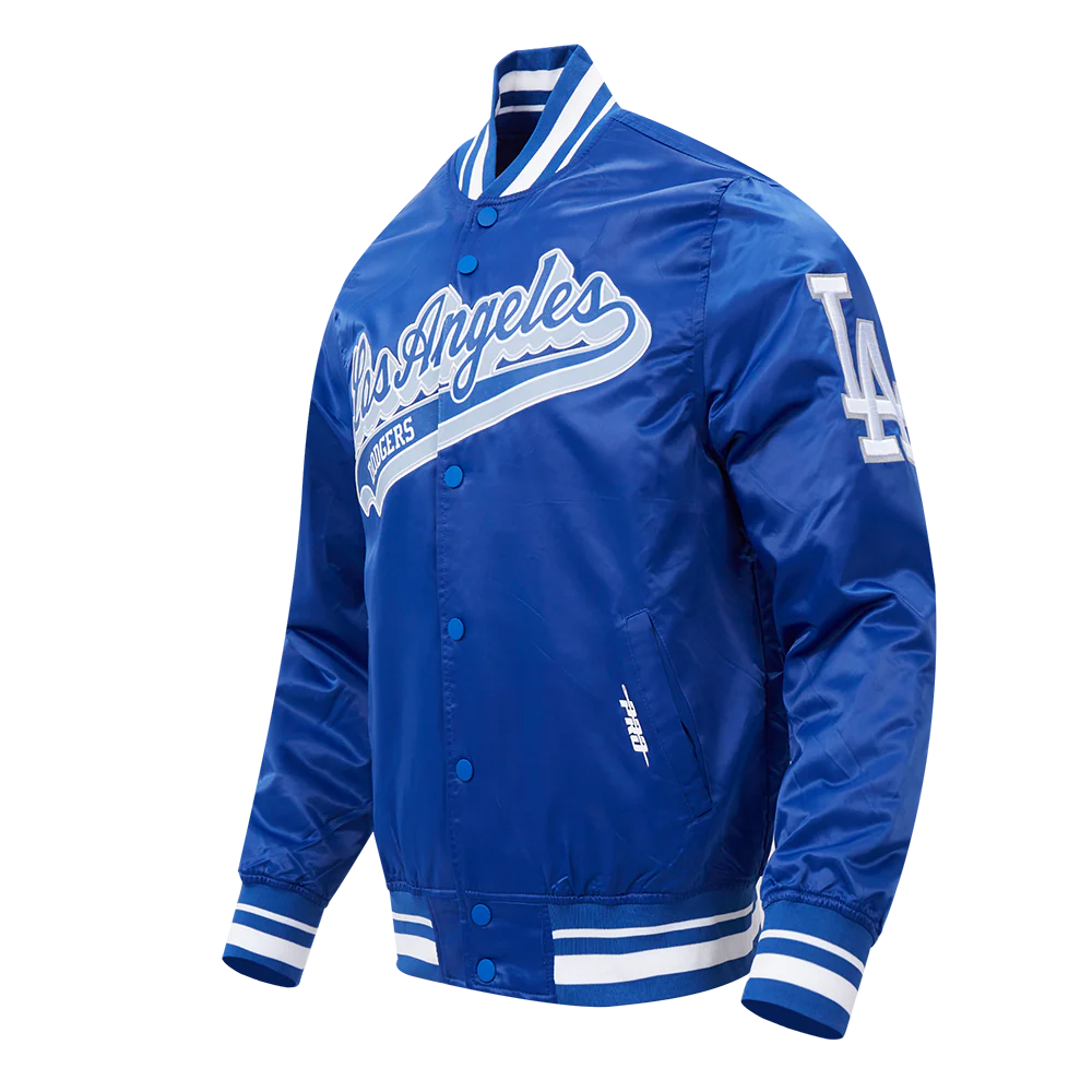 MLB LOS ANGELES DODGERS SCRIPT TAIL MEN'S SATIN JACKET