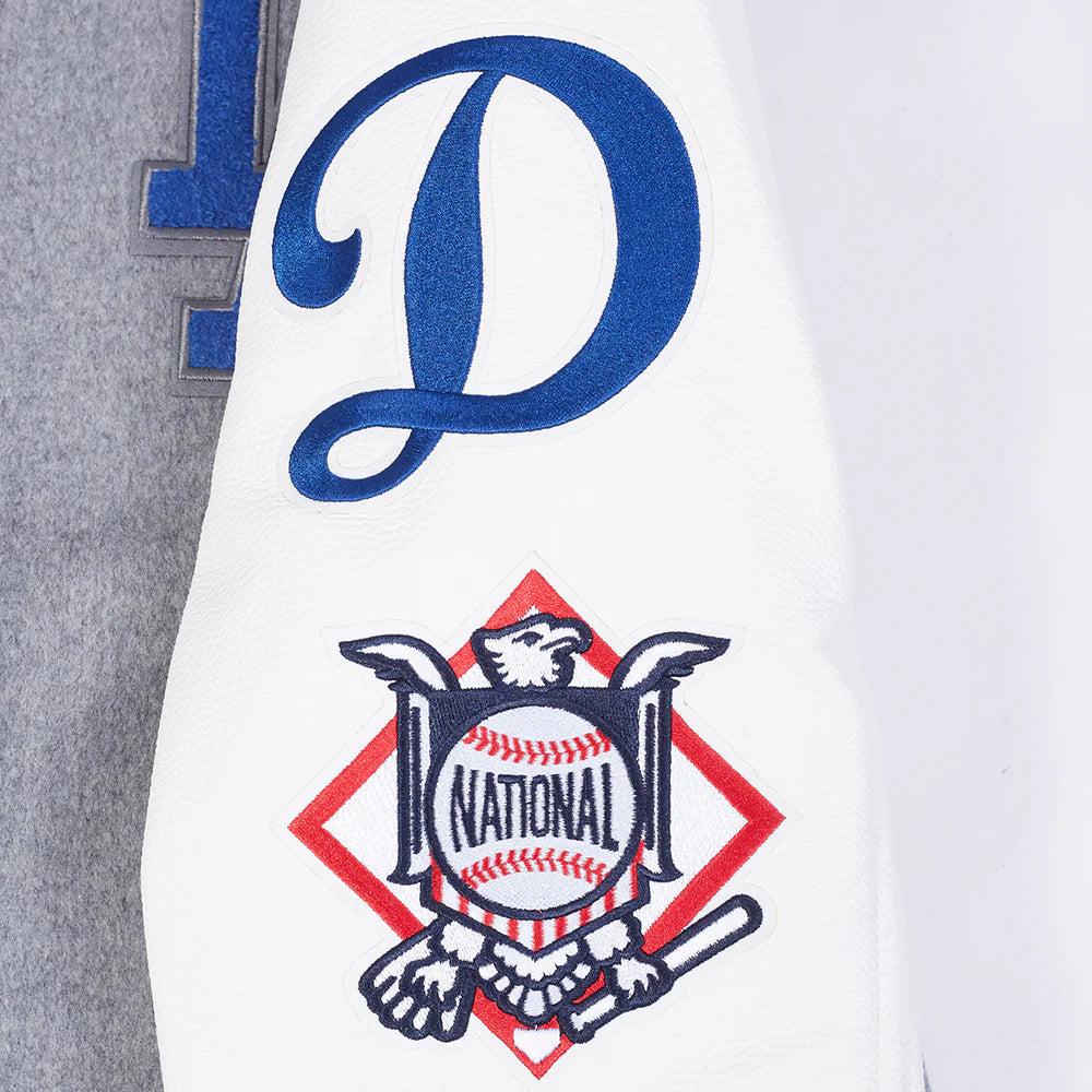 MLB LOS ANGELES DODGERS AREA CODE MEN'S RIB WOOL VARSITY JACKET
