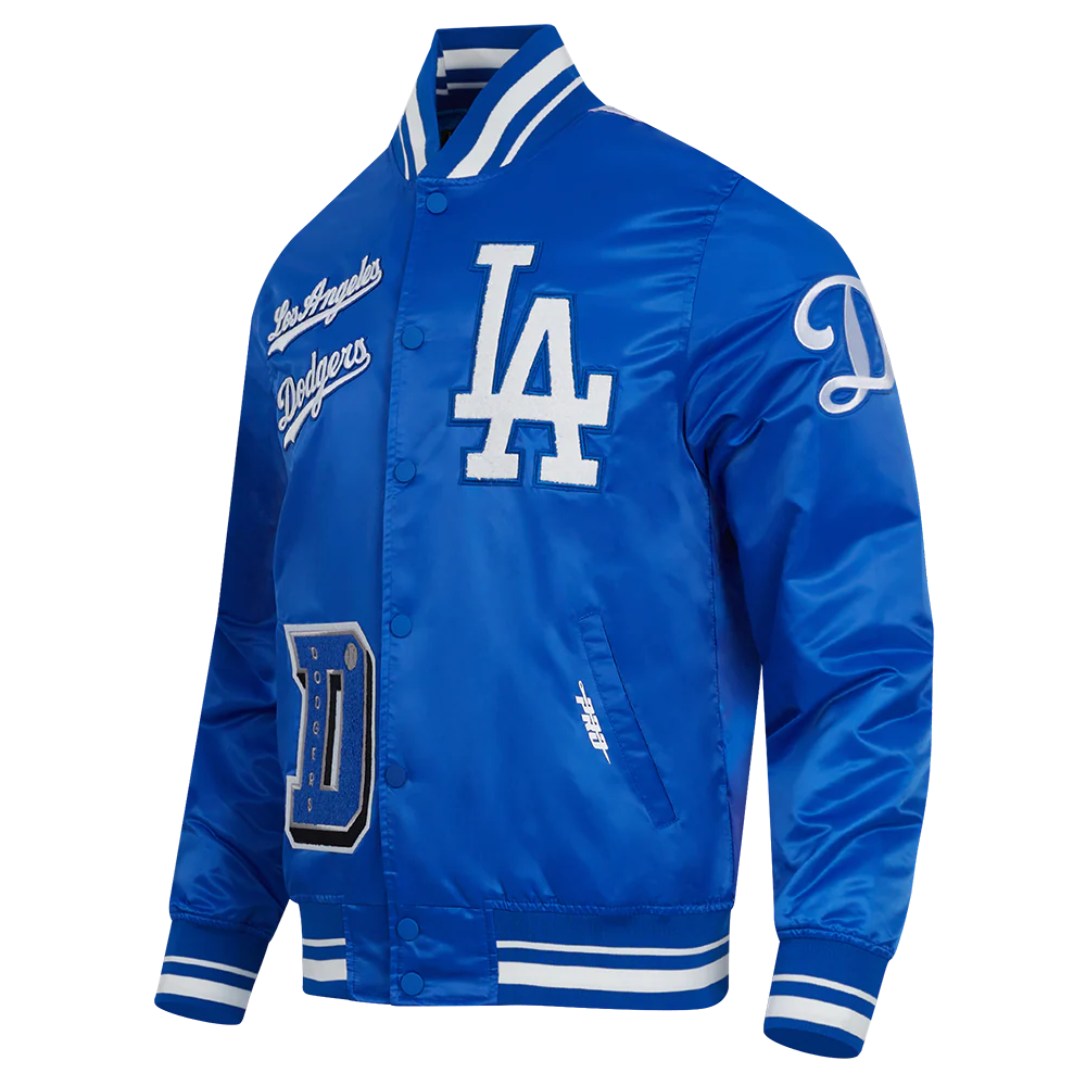MLB LOS ANGELES DODGERS MEN'S SUBLIMATED SATIN JACKET-MIDNIGHT SKY